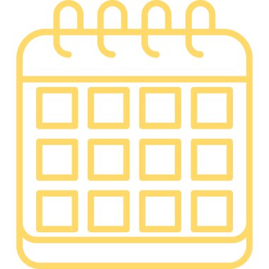 Doldurulmuş takvim tarihi olay simgesi - özet biçimi