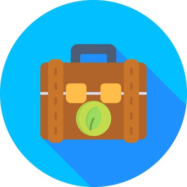 seyahat çantası web simgesi, basit vektör çizimi beyaz arkaplanda izole edildi