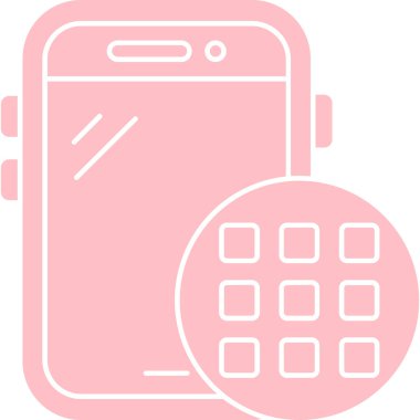 Cep telefonu simgesinin vektör illüstrasyonu