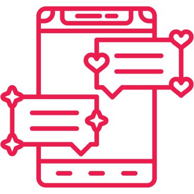 Sohbet iletisi kalp simgesi - özet biçimi