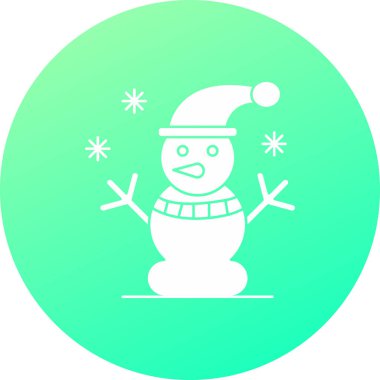 Kardan adam simgesi, basit vektör çizim