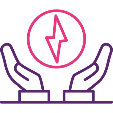 Bir yıldırım simgesinin vektör çizimi