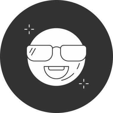 Gülümse. Web simgesi vektör illüstrasyonu