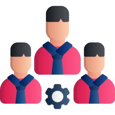 Takım çalışması simgesi vektör illüstrasyonu