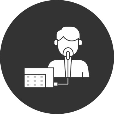 Müşteri servisi simgesi, basit biçim.