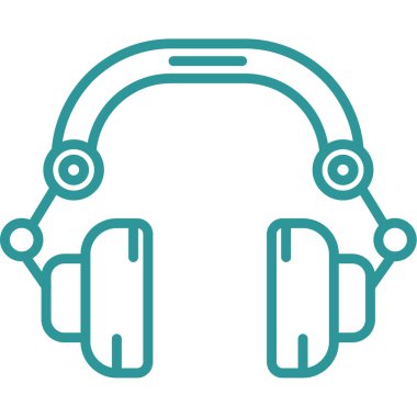 Kulaklık. Web simgesi basit tasarım