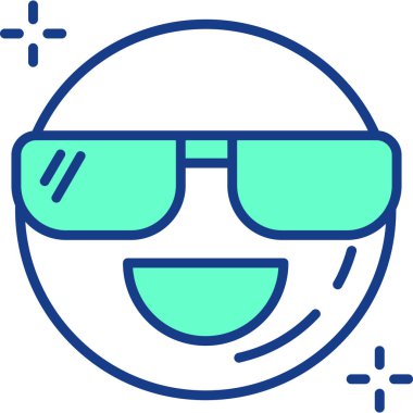 Güneş gözlüğü. Web simgesi basit illüstrasyon