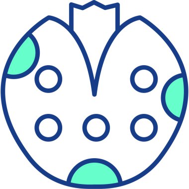 Bir çiçek simgesinin vektör illüstrasyonu