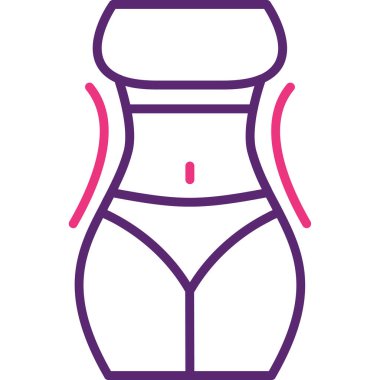 vücut kadın vücut simgesi ana hatlarıyla doldurulmuş