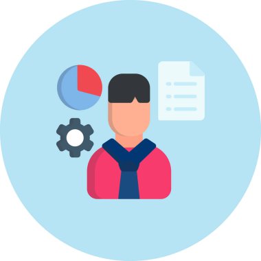 Çalışanların & raporları için iş yönetimi dairesi simgesi