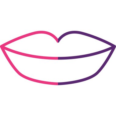 Güzel dudaklar çizgisi simgesi