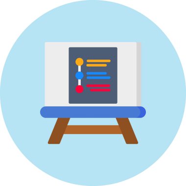 Tahta. Web simgesi basit illüstrasyon