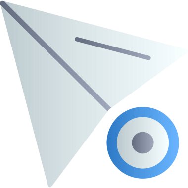 Kağıt düzlem simgesinin vektör çizimi