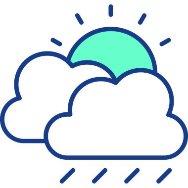 Bulut havası. Basit tasarım, vektör illüstrasyonu