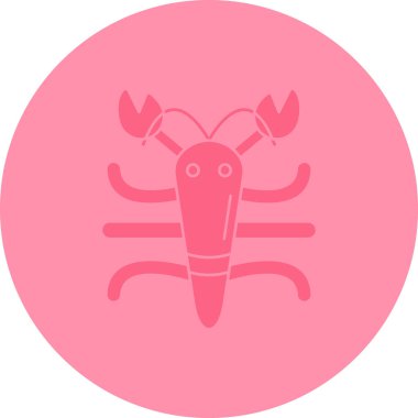 Yengeç. Web simgesi basit illüstrasyon