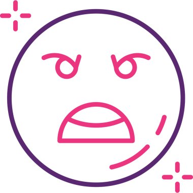 kızgın yüz simgesi simgesi - özet biçimi