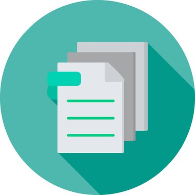 belge dosya simgesi, vektör illüstrasyonu