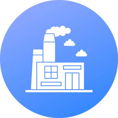 Fabrika. Web simgesi basit illüstrasyon