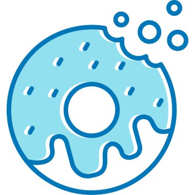 donut. Web simgesi basit illüstrasyon