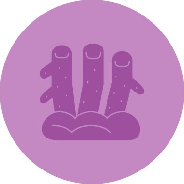 Kaktüs tutan elin vektör simgesi.