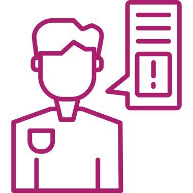 Müşteri servisi vektör simgesi. Taslak vektör işareti beyaz arkaplanda izole edildi. Müşteri hizmetleri illüstrasyonu