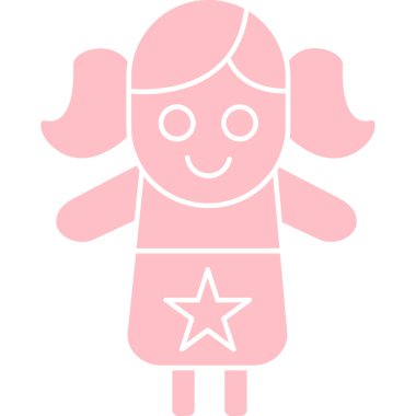 Bebeğim. Web simgesi basit illüstrasyon