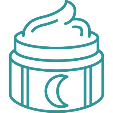 Kremalı mavi bir kasenin vektör çizimi