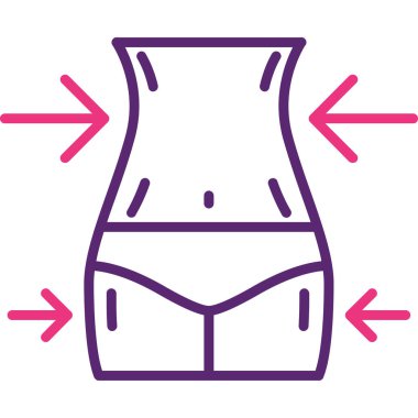 İç çamaşırı. Web simgesi basit illüstrasyon