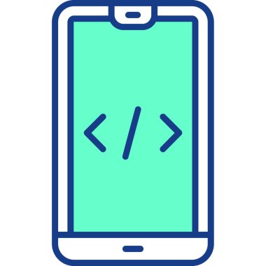 Cep telefonu simgesi, vektör illüstrasyonu