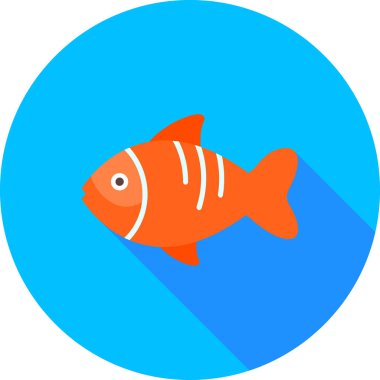 Balık simgesinin vektör illüstrasyonu