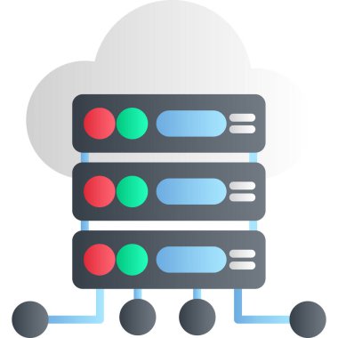 düz biçimli veri bulut sunucusu simgesi