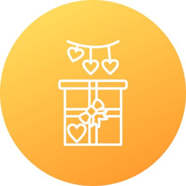 Hediye simgesinin vektör illüstrasyonu