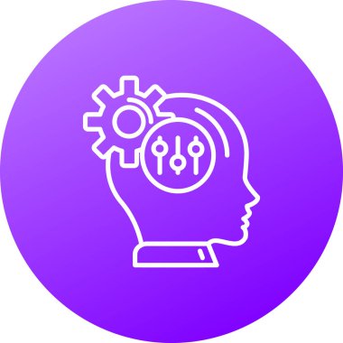 Beyin simgesi, vektör illüstrasyonu