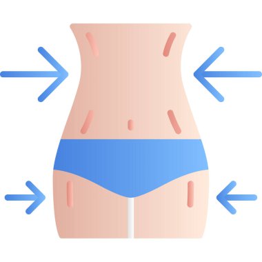 vücut şişman kadın simgesi