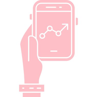 Bir smartphone simge vektör çizim