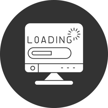 Simge yükleniyor. Web için vektör koleksiyonundan basit bir illüstrasyon. Şablonlar ve bilgi grafikleri üzerinde web tasarımı.