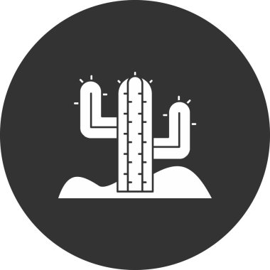 Kaktüs simgesi vektör illüstrasyonu