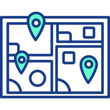 konum haritası simgesi - taslak biçimi