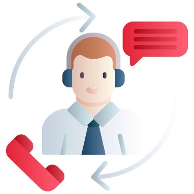 Kolayca düzenleyebilen ya da düzenleyebilen müşteri servisi renk vektörü simgesi