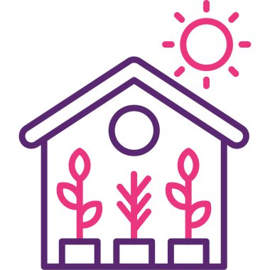 Ev. Web simgesi basit illüstrasyon