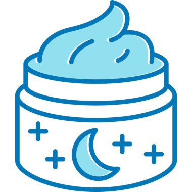 Köpük ikonlu bir kase krema. İnce çizgi tasarımı. vektör illüstrasyonu.