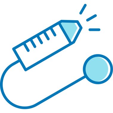 Enjeksiyon. Web simgesi basit illüstrasyon