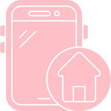 mobil ev simgesi vektör illüstrasyonu