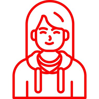 Stetoskop vektör çizimi olan kadın doktor