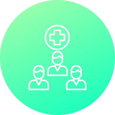 Doktor. Web simgesi basit illüstrasyon