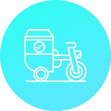 vektör scooter simgesi, basit vektör illüstrasyonu