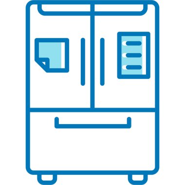 Mutfak buzdolabı simgesi, basit bir resim