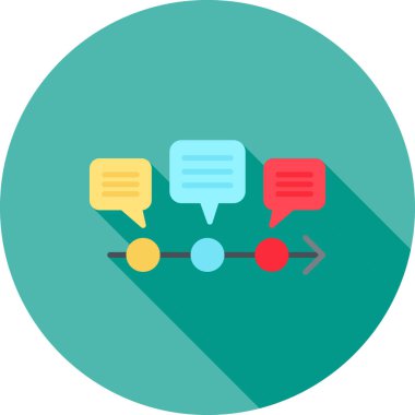 Beyaz arkaplanda izole edilmiş modayı takip eden iletişim simgesi. konuşma balonu sembolü.