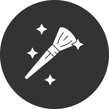 Yıldızlı sihirli değnek. Basit tasarım. Web illüstrasyonu