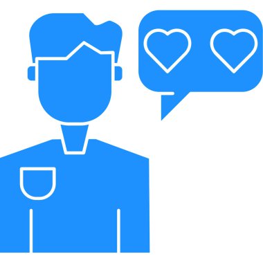 Müşteri sohbeti. Web simgesi basit illüstrasyon